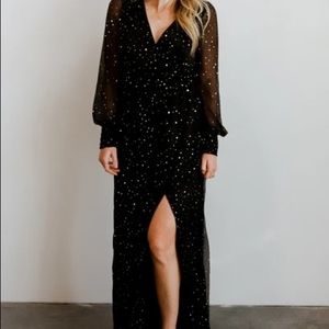Baltic Born, XS Black/Gold Gown, Worn once!